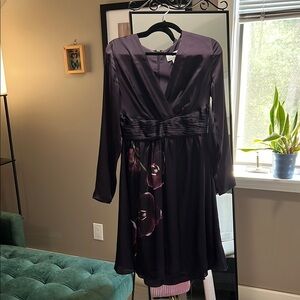 Elegant Purple Long Sleeve Dress | Size 8